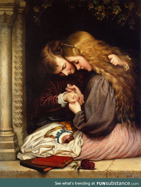 The Thorn by Charles West Cope, Victorian English painter (1866)