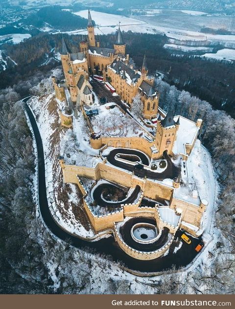 The Majestic Hohenzollern Castle in Winter