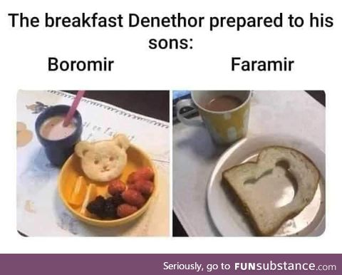 Boromir is to Denethor what Israel is to the US