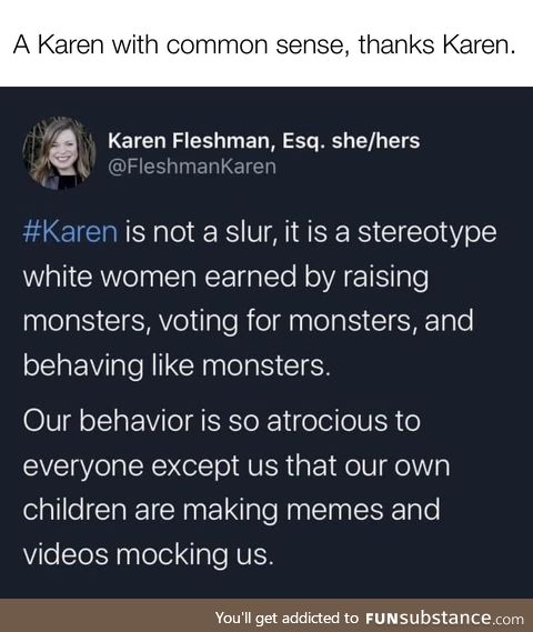 Common sense Karen has entered the chat