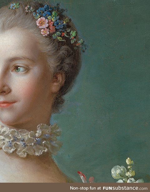 Madame Bergeret (1766) detail by François Boucher, France