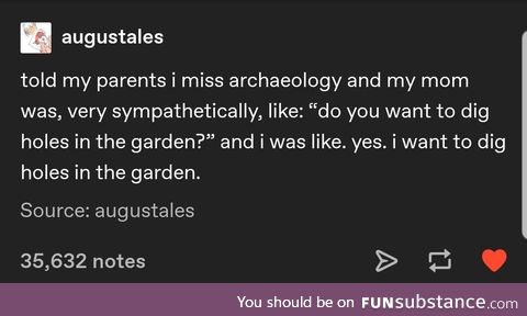 Archaeology isn't the same at home