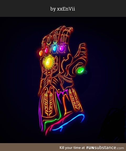 For those who prefer their Infinity Gauntlets with a neon flare