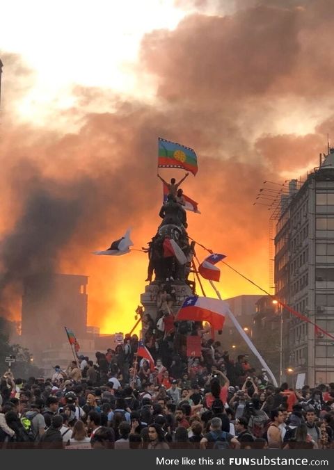 Chilean protests yesterday