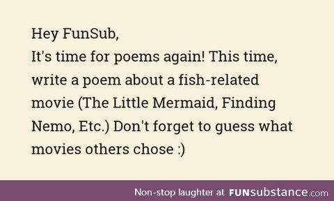 Fishy Fun Day #30: Poem Game Edition