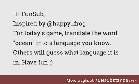 Fishy Fun Day #31: Language Game Edition