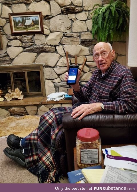 My Grandfather turned 100 and bought his first smart phone!