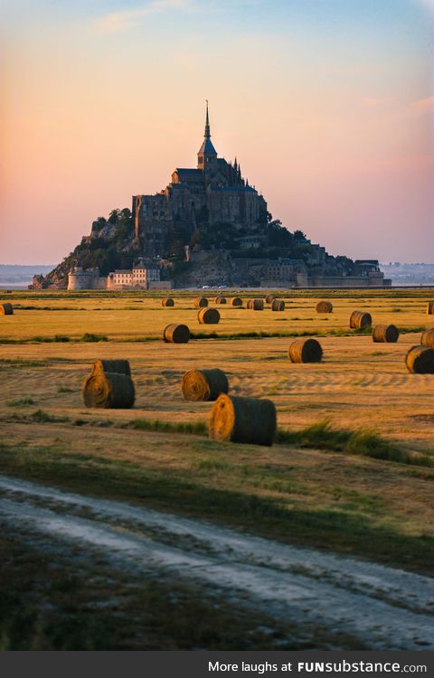 Looks straight out of a Disney movie - Mont St. Michel at sunset