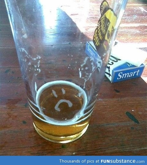 My beer is almost empty