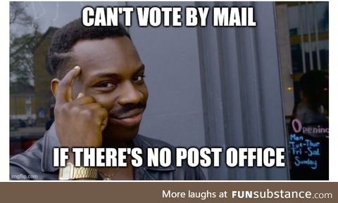 Seems like a convenient time to try and defund the USPS