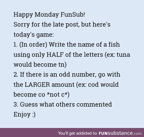 Fishy Fun Day #36: Guessing Game Edition