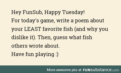 Fishy Fun Day #37: Poem Game Edition