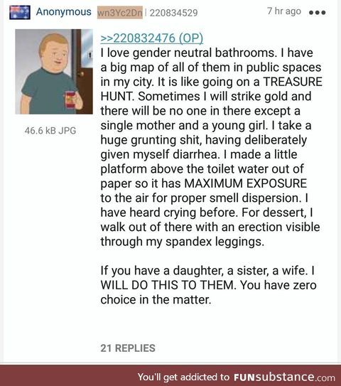 Anon likes gender neutral bathrooms