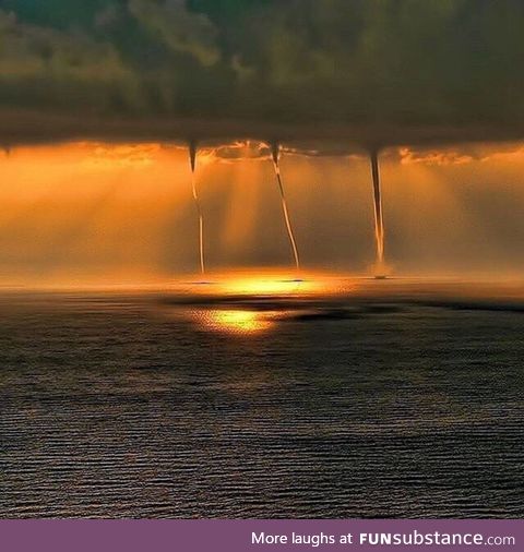 Waterspouts off the coast of Turkey