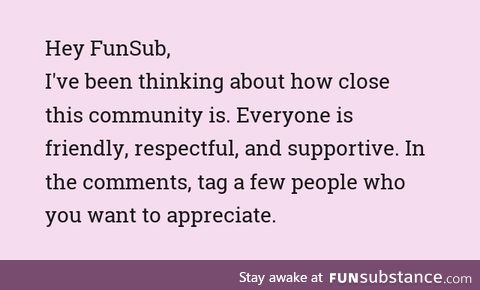 FunSub Friend Appreciation