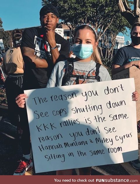 Peaceful protestors in l.A