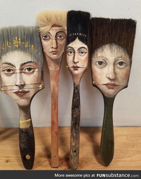 Paintbrush Portraits by Alexandra Dillon