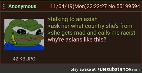 Anon is a racist