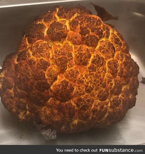 Smoked cauliflower looks like an explosion