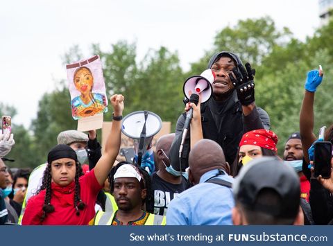 John Boyega leading protests in London - the pain in his eyes is real