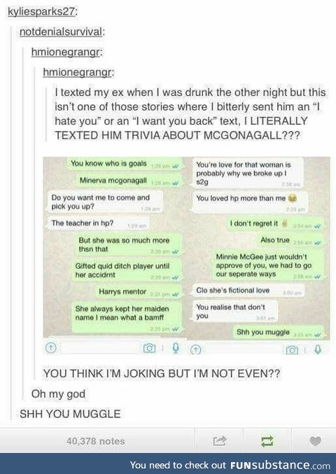 Minerva McGonagall Drunk Text