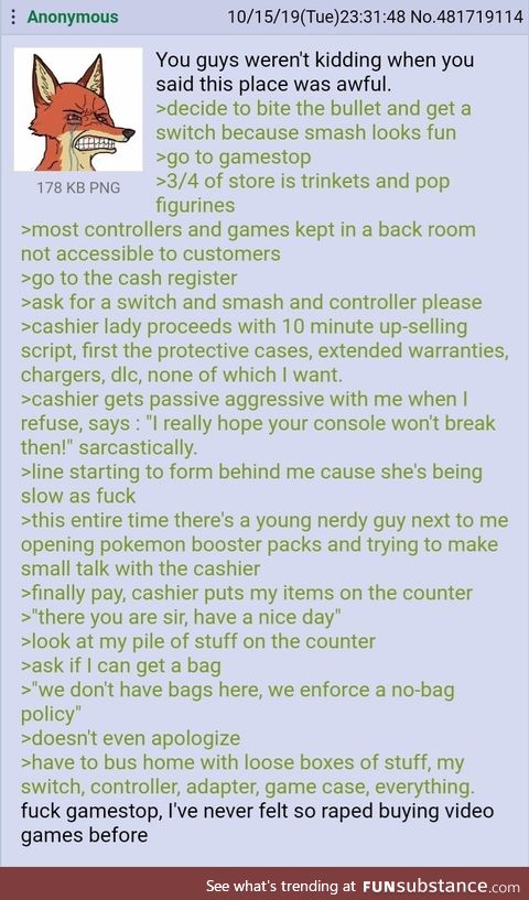 Anon goes to gamestop