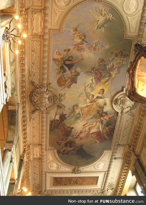 Stockholm Palace ceiling by Swedish painter Julius Kronberg