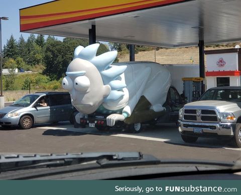 Giant rick truck at my local gas station