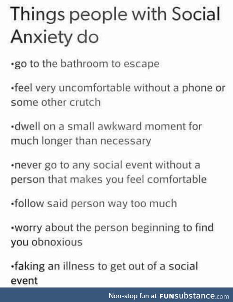 Don't mind me, just here to call you out on your Social Anxiety