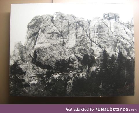 Mount Rushmore before the Presidents’ faces were chiselled in