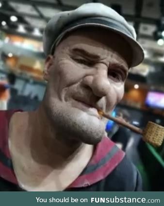 Extremely accurate Popeye cosplay