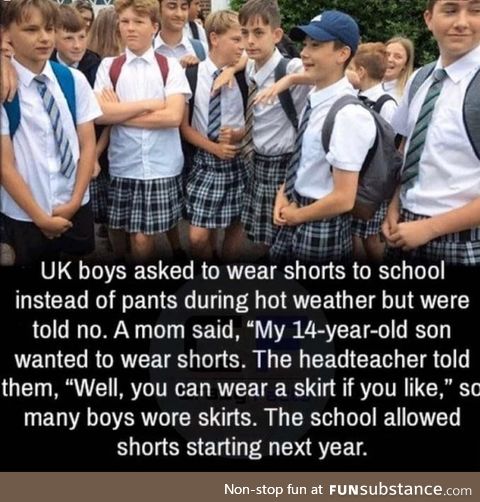 Skirts it is, boys