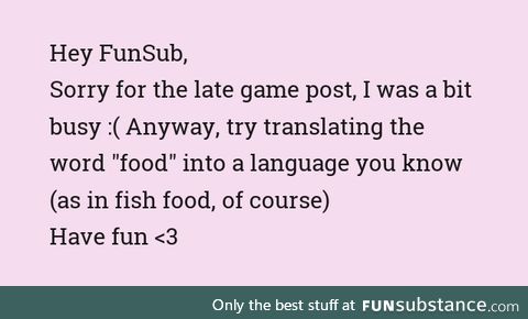 Fishy Fun Day #52: Language Game Edition