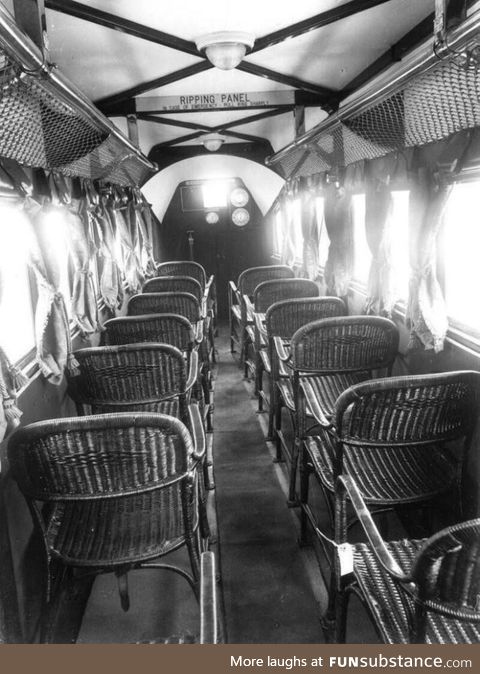 The interior of 1936 Imperial Airlines airplane