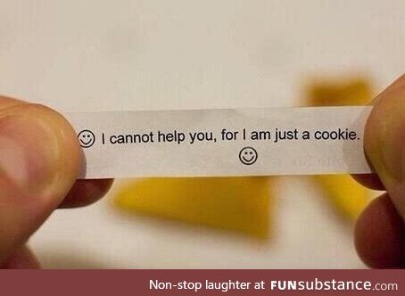 An honest fortune cookie