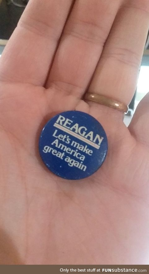 Found this old Reagan campaign button