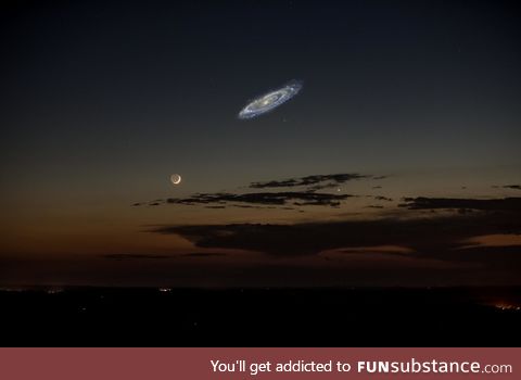 Andromeda's actually size if it was brighter
