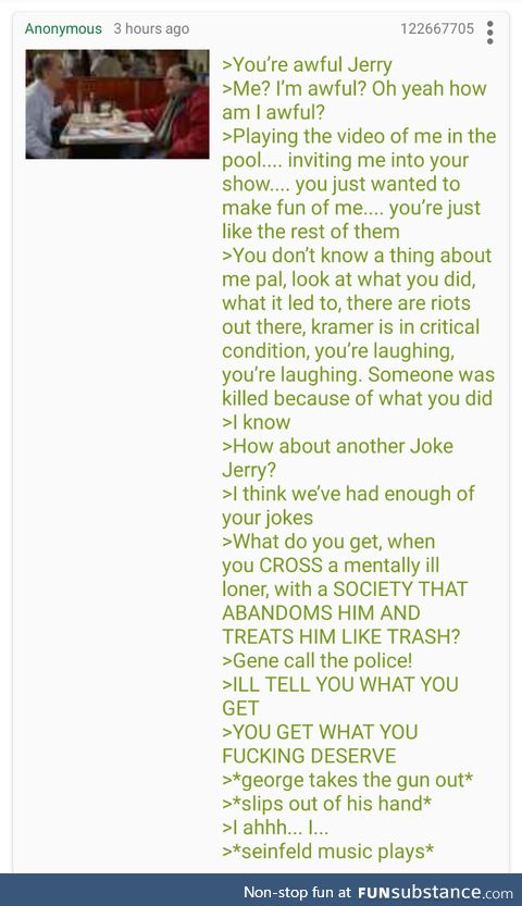 Anon makes a Seinfeld Reference