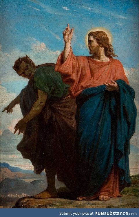 The Temptation of Christ by the Devil (1860) by Félix-Joseph Barrias
