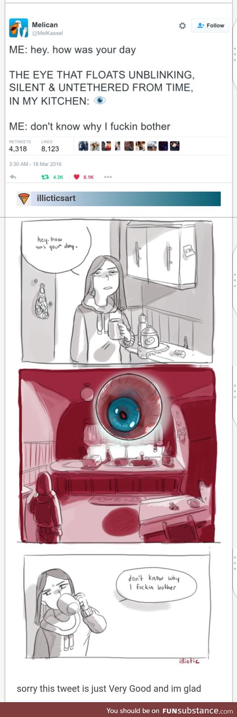 One does not simply walk into their kitchen. The Great Eye is ever silent and untethered