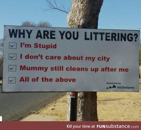 The Best way to stop littering