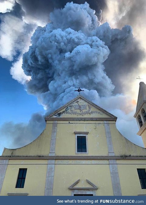 Stromboli in Italy just erupted. Tourists are fleeing the island