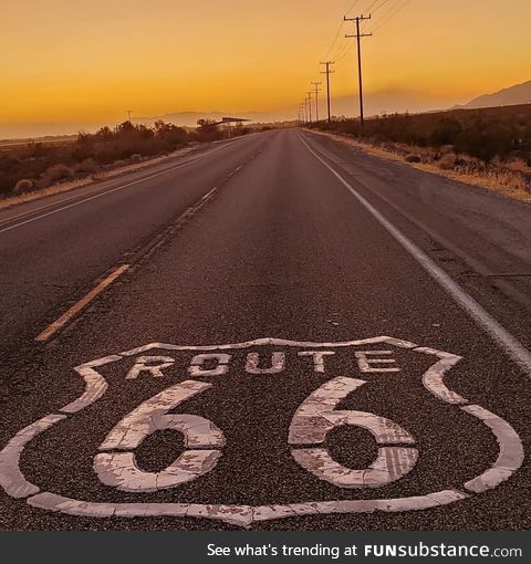 I got the opportunity to capture this sunrise pic on Route 66. Thought I'd share it