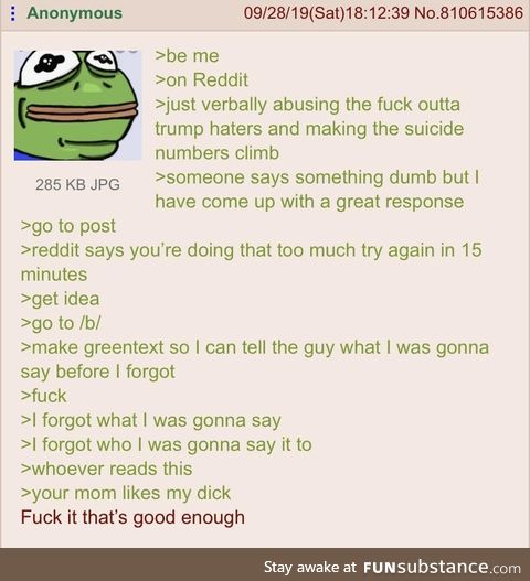 Anon forgets