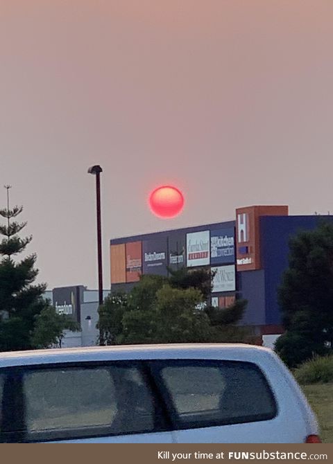 Blood red sun