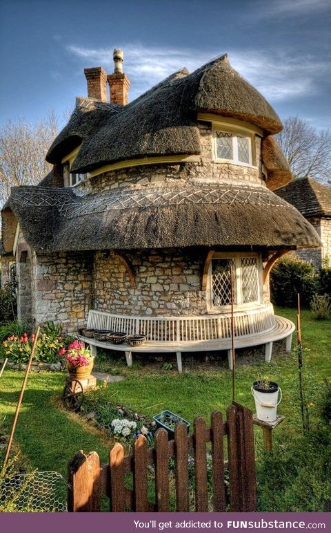 A circular cottage in Bristol designed by John Nash who also designed Buckingham Palace