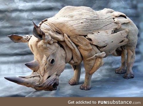 Driftwood rhino