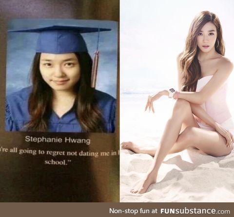 Backing up her yearbook quote