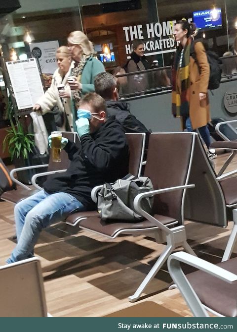 This is how Irish people fight corona virus at airport!