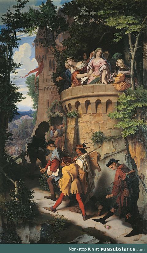 The Rose or the Artist's Journey, 1846, by Moritz von Schwind, Austria